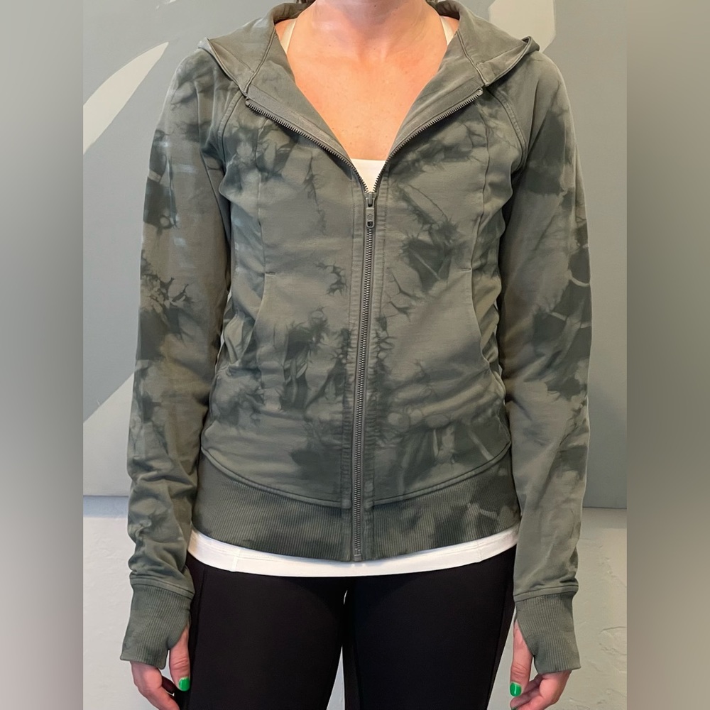 lululemon green tie dye scuba hoodie